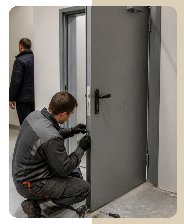 Ремонт противопожарной двери в Губахе по цене 6738 р. | ДвериЛегко-Гбх